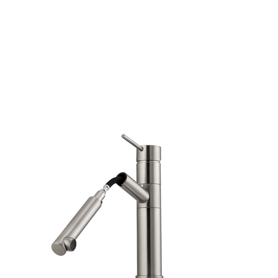 Venice Pull Out Swivel Mixer in Brushed Nickel view 2