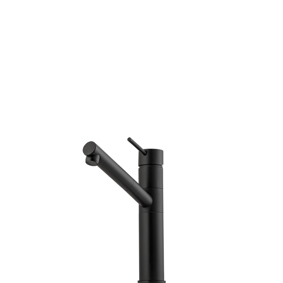 Venice Pull Out Swivel Mixer in Matte Black