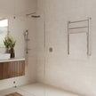 Venice Stainless Steel Heated Towel Ladder in a styled room
