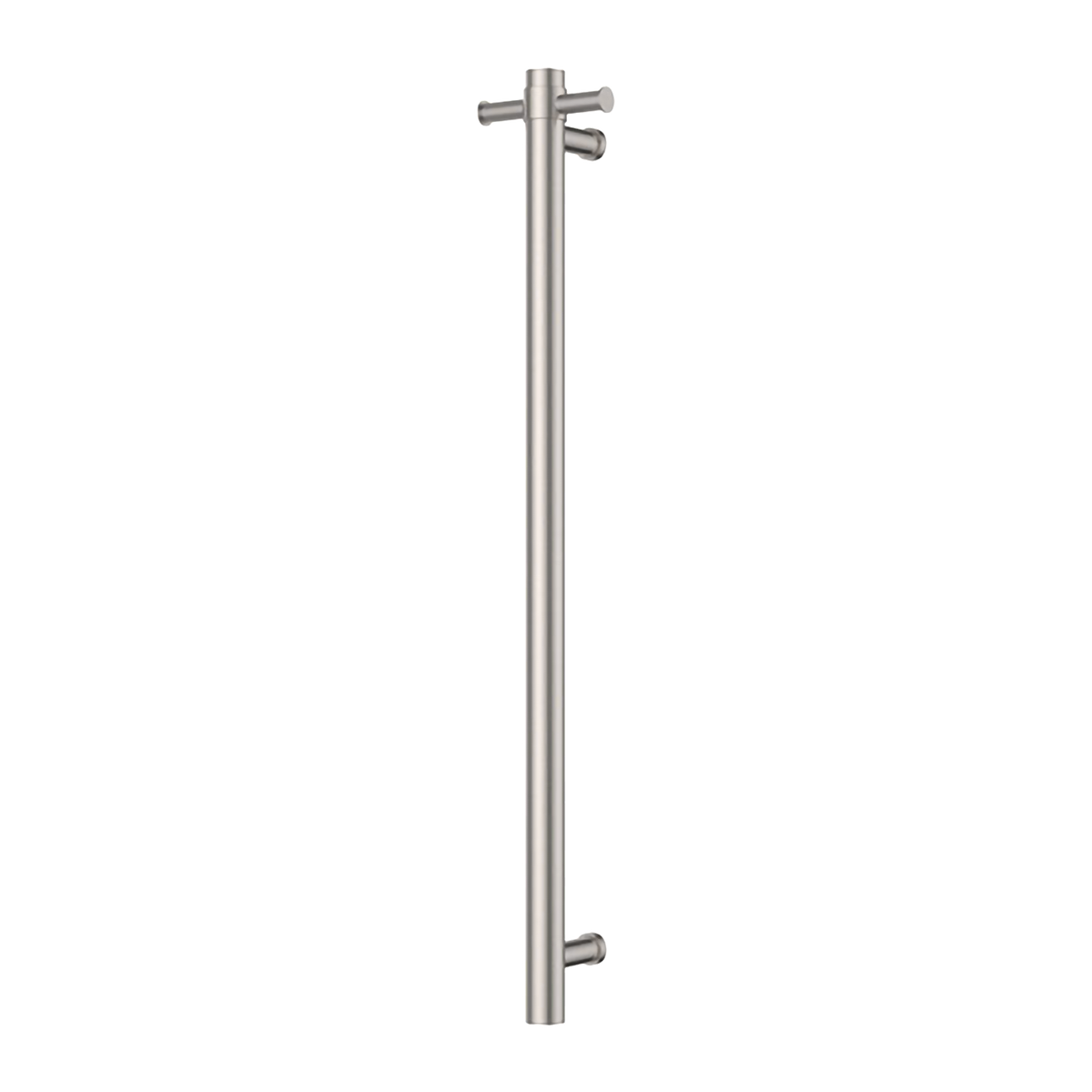 Venice Stainless Steel Heated Vertical Towel Rail in Brushed Nickel