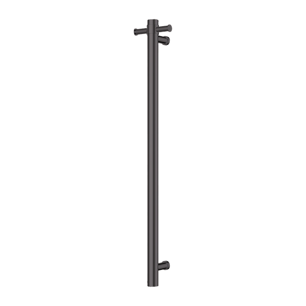 Venice Stainless Steel Heated Vertical Towel Rail in Gunmetal