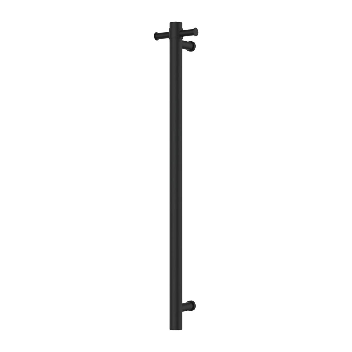 Venice Stainless Steel Heated Vertical Towel Rail in Matte Black