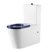Vienna Back To Wall Care Toilet Suite With Blue Seat and Buttons