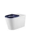 Vienna Wall Faced Care Toilet Suite With Blue Seat