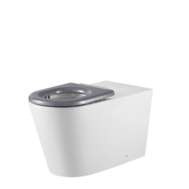 Vienna Wall Faced Care Toilet Suite With Grey Seat