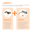 Vivid Slimline SwitchMix Wall Basin/Bath Mixer Set 180mm Trim Kit Only