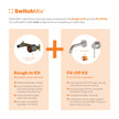Vivid Slimline SwitchMix Wall Basin/Bath Mixer 60mm Trim Kit Only