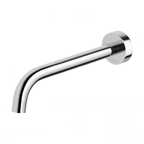 Vivid Slimline Wall Basin Spout 230mm Curved