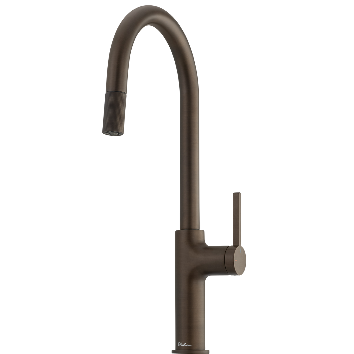 Vilo Goose Neck Pull Out Mixer in Antique Bronze