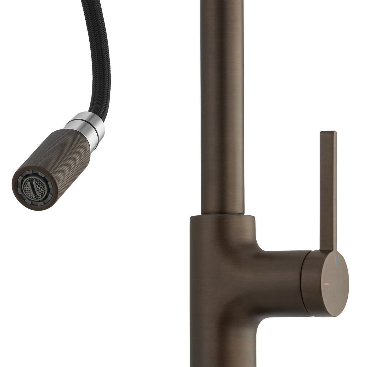 Vilo Goose Neck Pull Out Mixer in Antique Bronze view 3