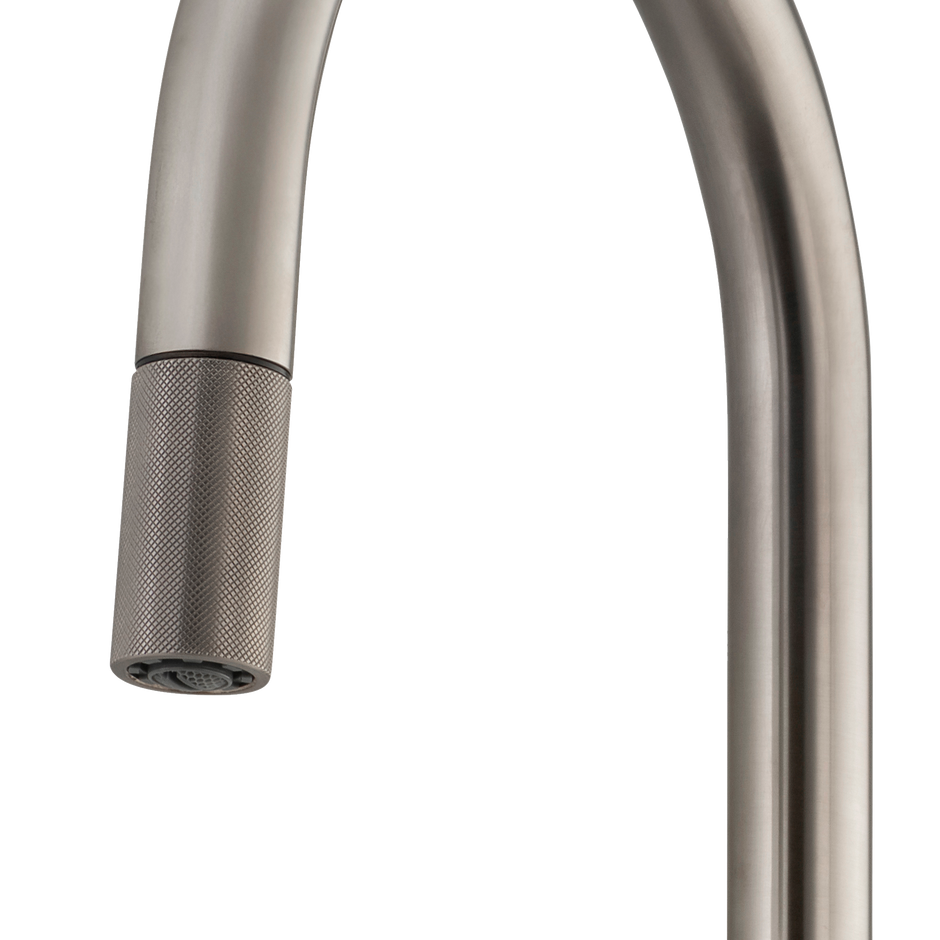 Vilo Goose Neck Pull Out Mixer in Brushed Nickel view 3