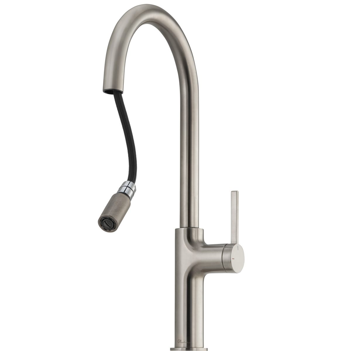 Vilo Goose Neck Pull Out Mixer in Brushed Nickel view 2