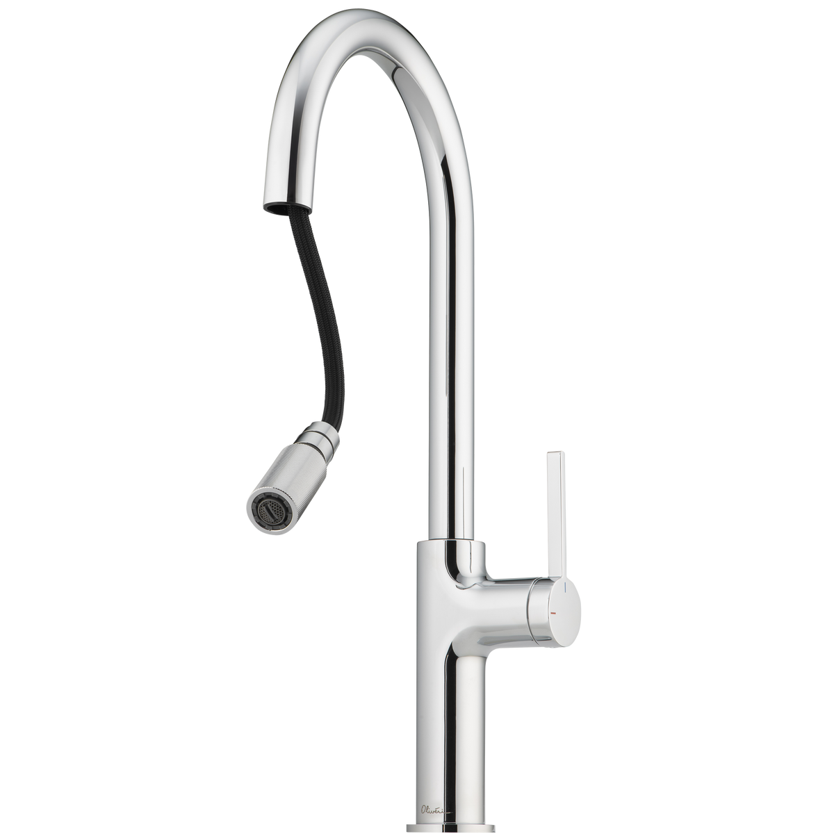 Vilo Goose Neck Pull Out Mixer in Chrome view 2