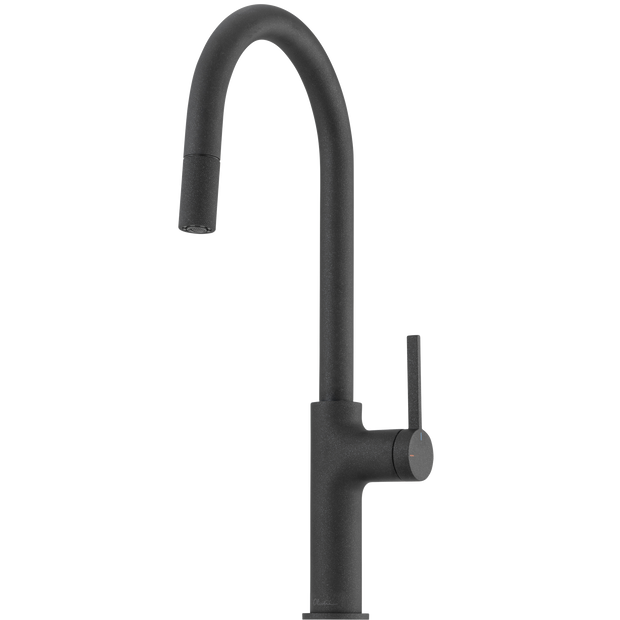 Vilo Goose Neck Pull Out Mixer in Black Granite