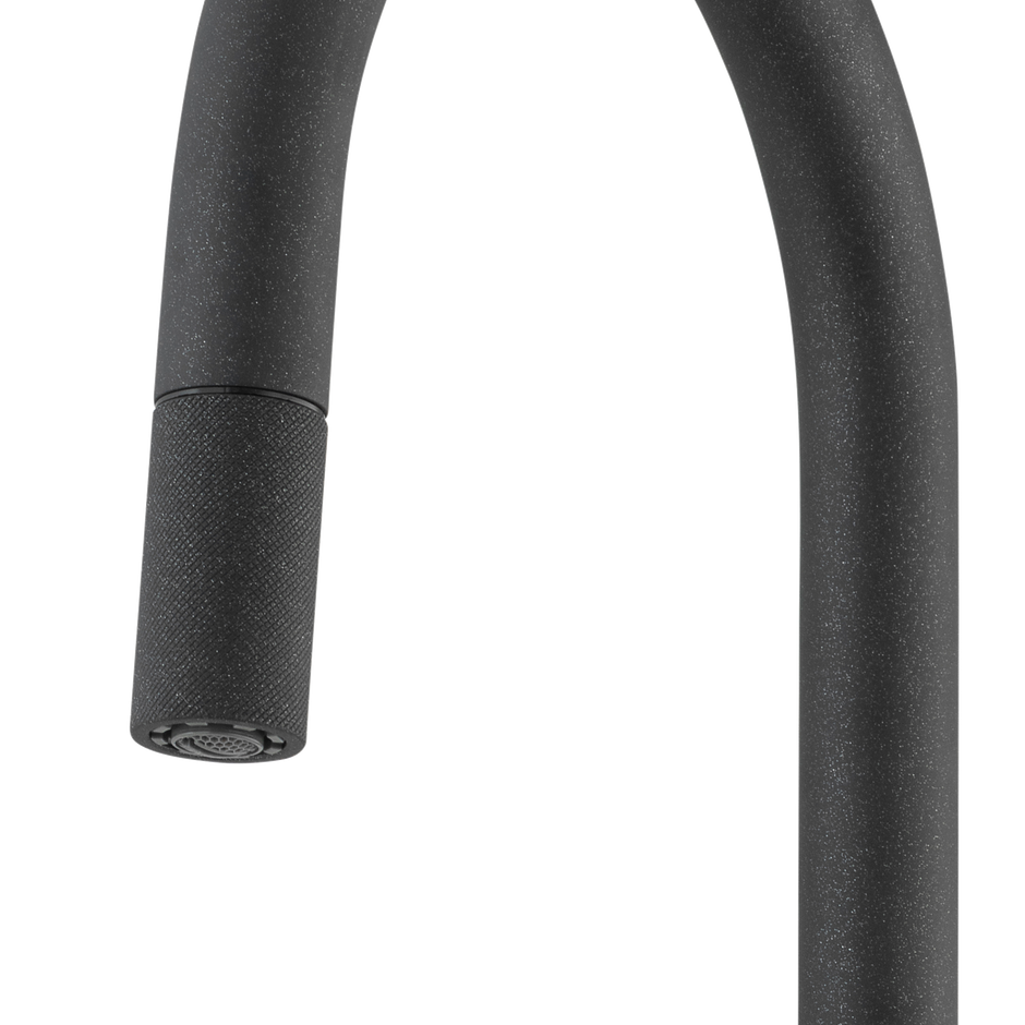 Vilo Goose Neck Pull Out Mixer in Black Granite view 5