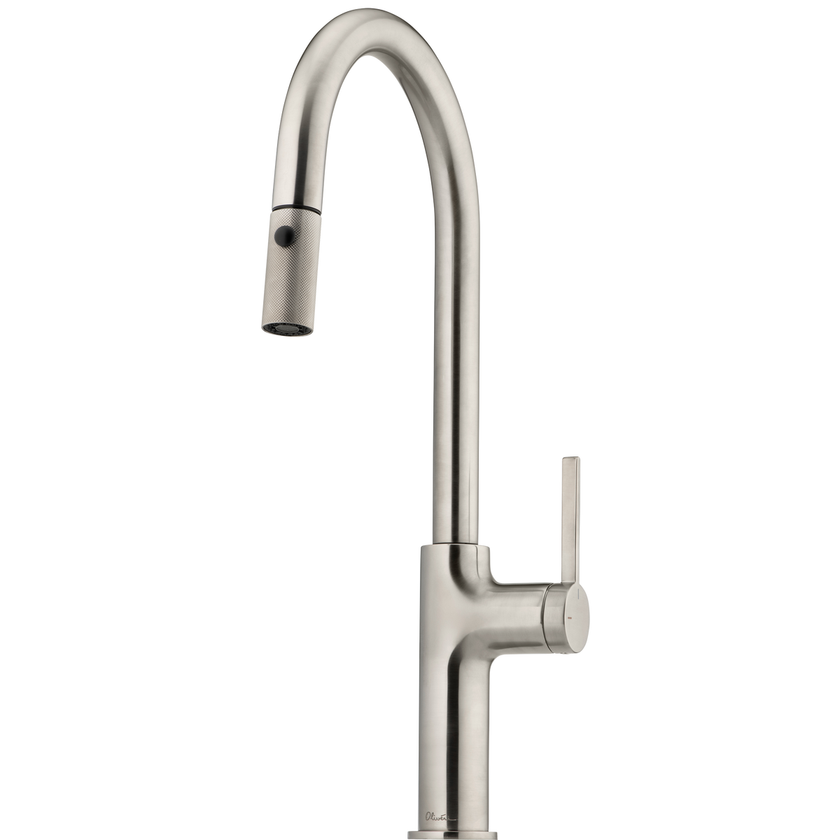 Vilo Goose Neck Pull Out Spray Mixer in Brushed Nickel