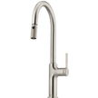 Vilo Goose Neck Pull Out Spray Mixer in Brushed Nickel