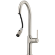 Vilo Goose Neck Pull Out Spray Mixer in Brushed Nickel view 2