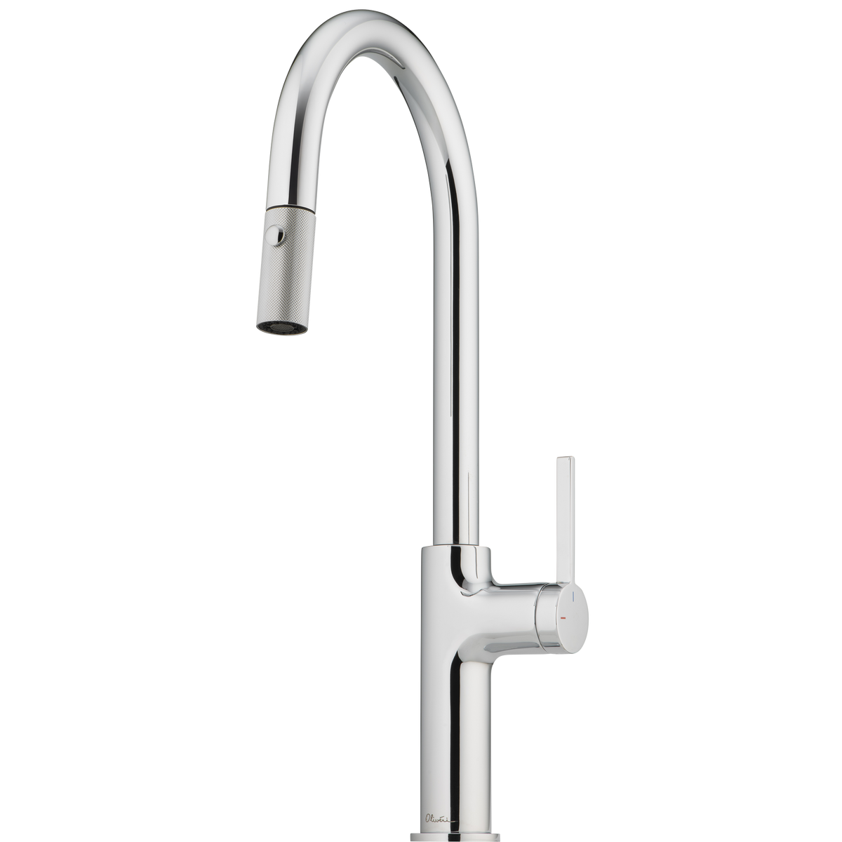 Vilo Goose Neck Pull Out Spray Mixer in Chrome