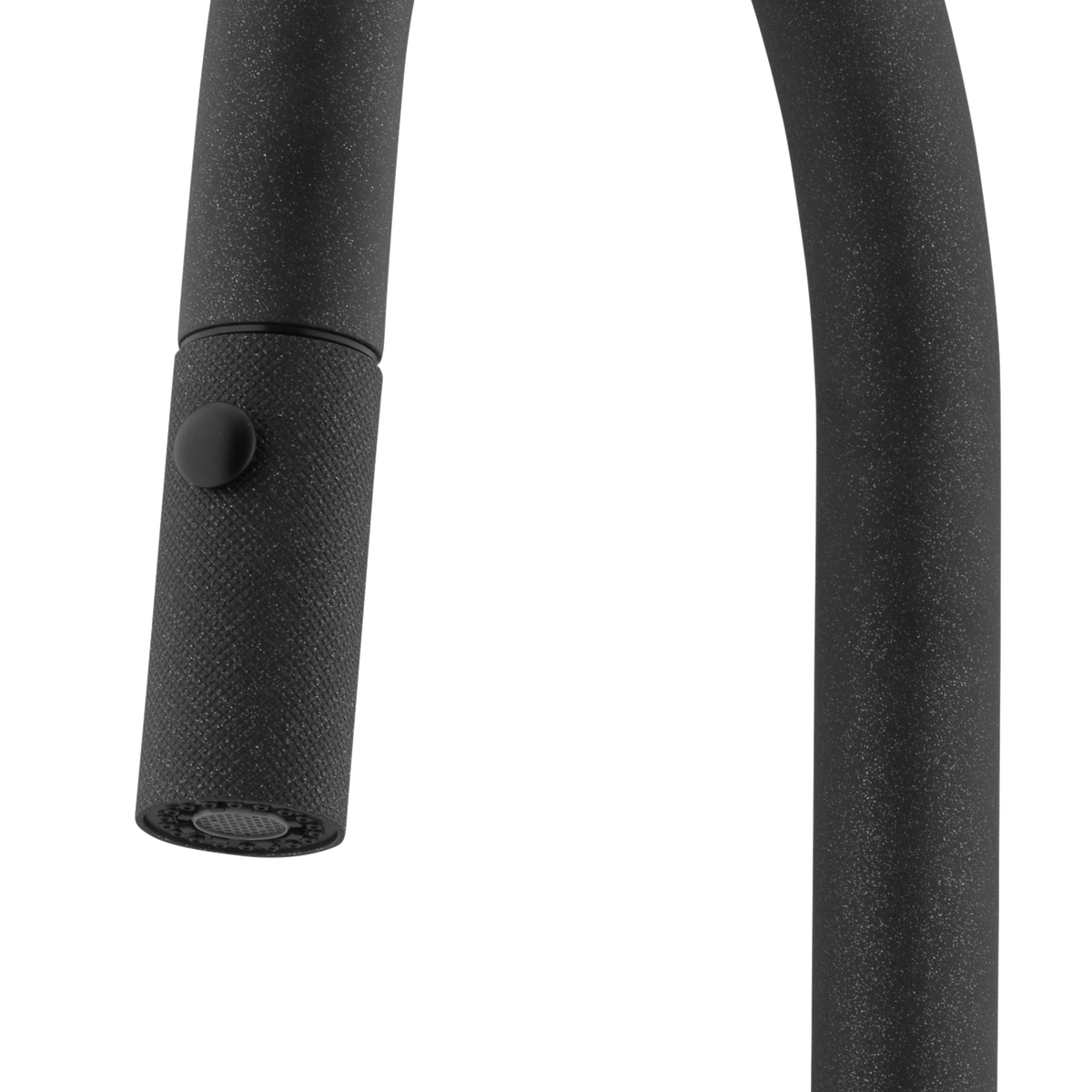 Vilo Goose Neck Pull Out Spray Mixer in Black Granite view 5
