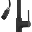 Vilo Goose Neck Pull Out Spray Mixer in Black Granite view 3