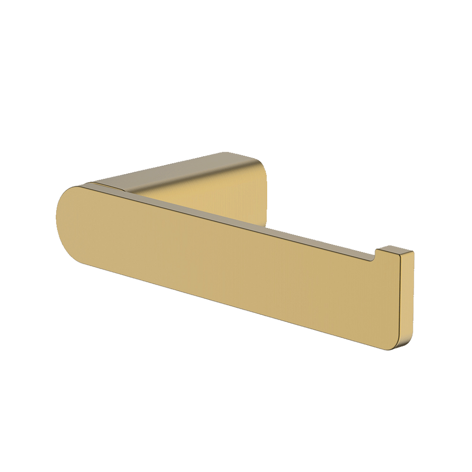 Vela Toilet Roll Holder in Brushed Brass