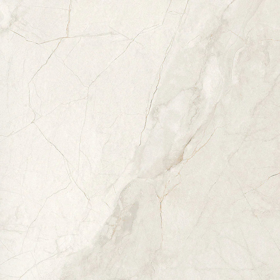 Vemac White Marble Look Porcelain Tiles 600x600mm tile
