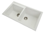 Navona Vivaldi N200 Double Bowl Granite Sink 860 x 500 x 205mm Snova White