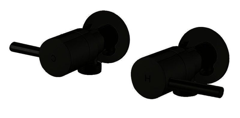 Round Washing Machine Stops 1/4 Turn - matte-black