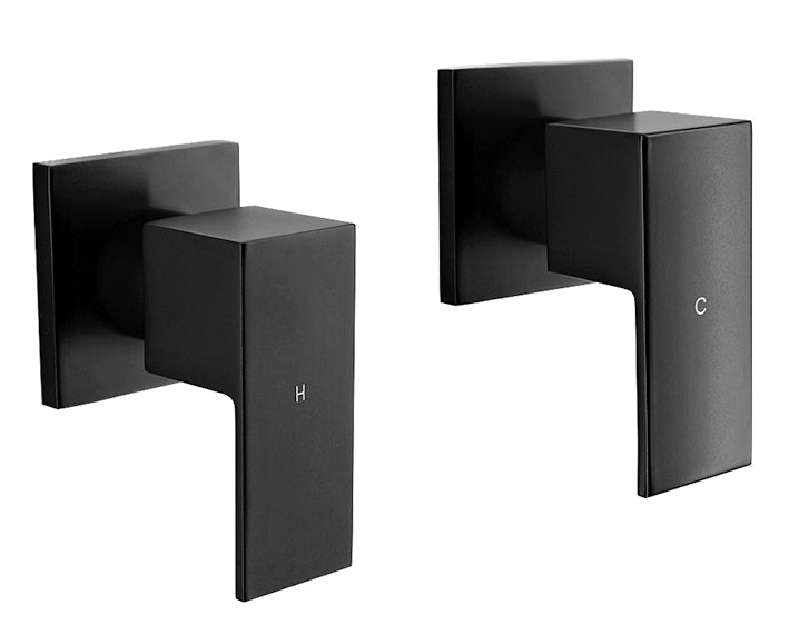 Square Wall Top Assemblies Quarter Turn - matte-black