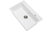 Navona Waltz 780 Single Bowl Granite Sink 780 x 510 x 220mm Snova White