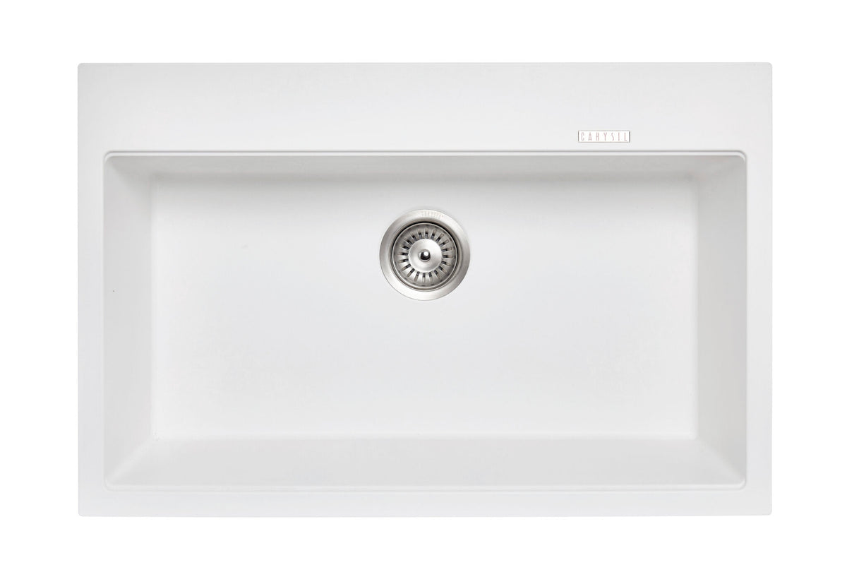 Navona Waltz 780 Single Bowl Granite Sink 780 x 510 x 220mm Snova White