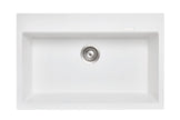 Navona Waltz 780 Single Bowl Granite Sink 780 x 510 x 220mm Snova White