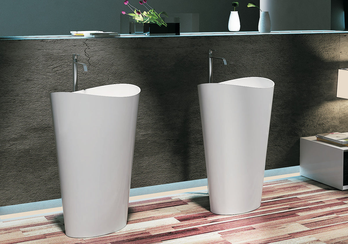 Wave Freestanding Pedestal Basin