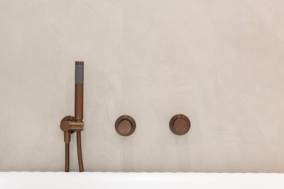 Round Wall Mixer Pinless Handle Trim Kit (In-wall Body Not Included) - Lustre Bronze