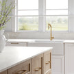 Santorini Farmhouse Undermount Sink in a styled room
