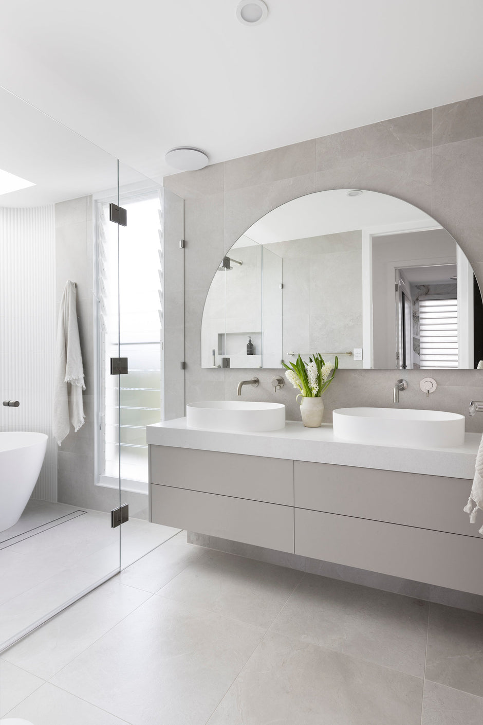 Shower Door Round Handle - Shadow Gunmetal