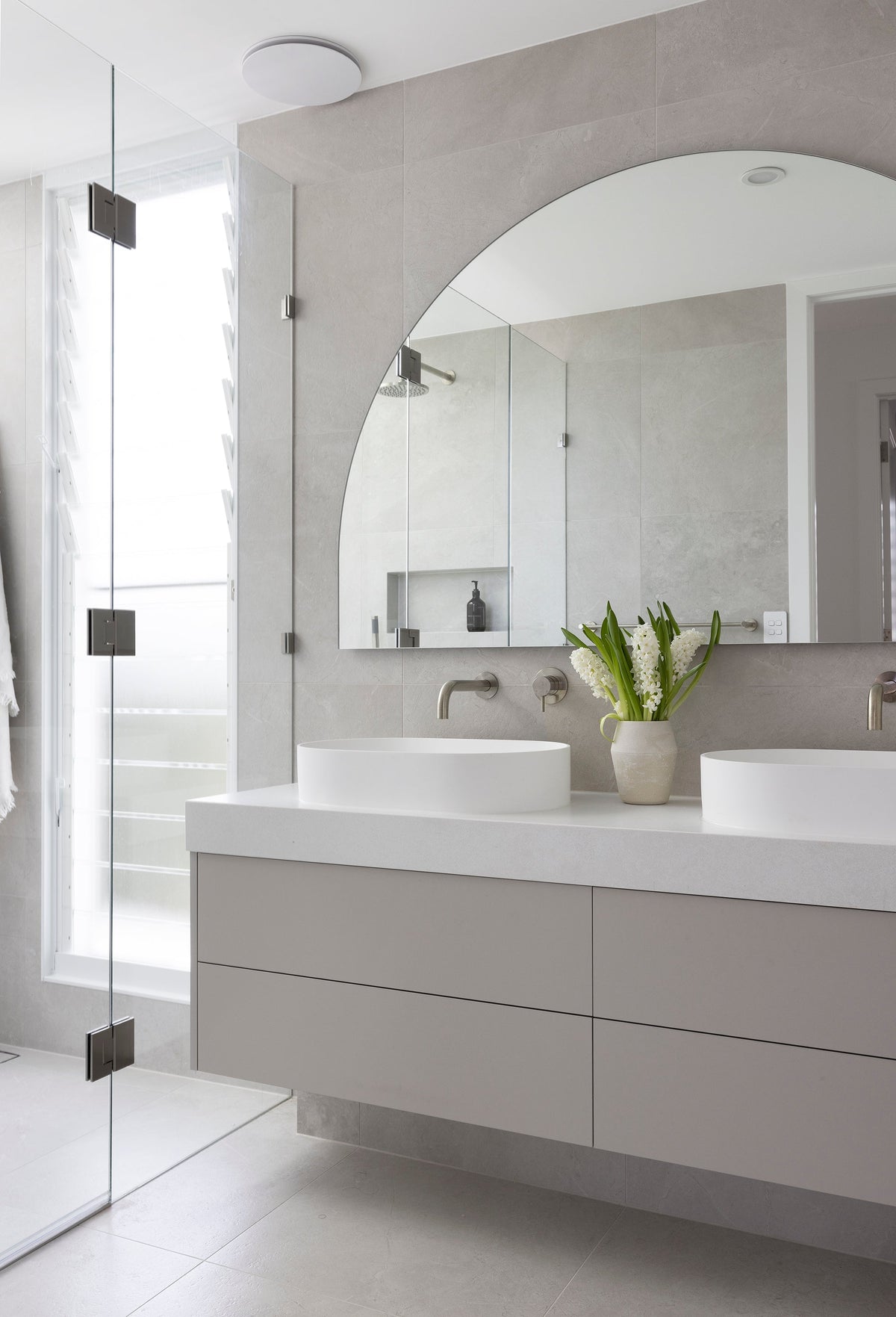 Glass to Glass Shower Door Hinge - Shadow Gunmetal
