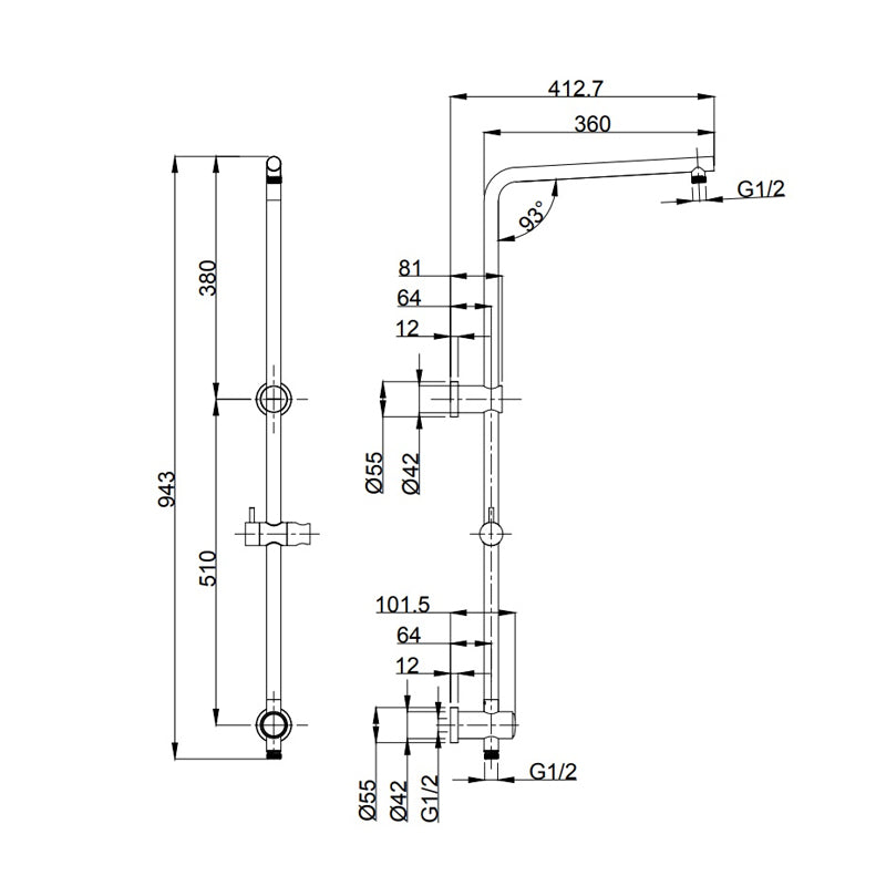 Zenmo Kenzo Multifunction Shower Rail