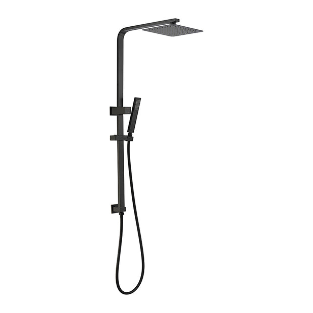 Zenmo Qubi Black Square Multifunction Shower Rail in Matte Black