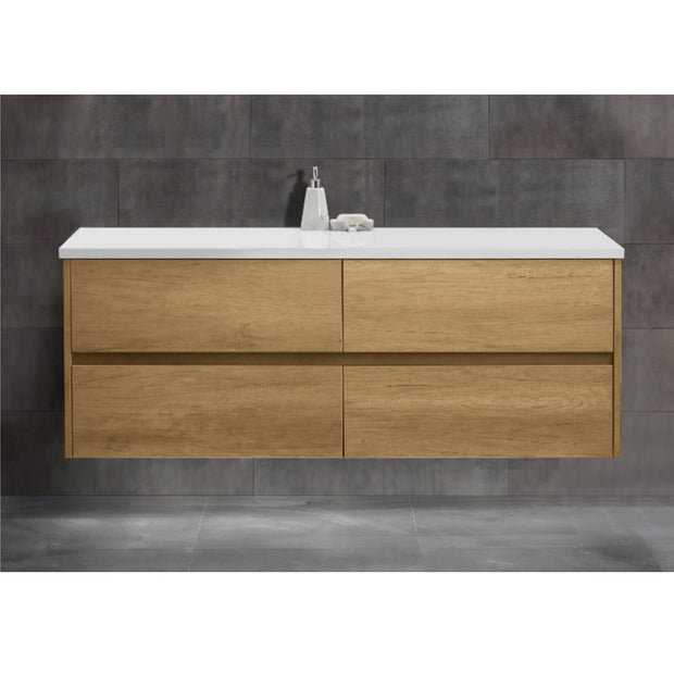 Zenmo Nutro Wall Hung Vanity 1200mm Single Basin White Stone Top (basin not included)