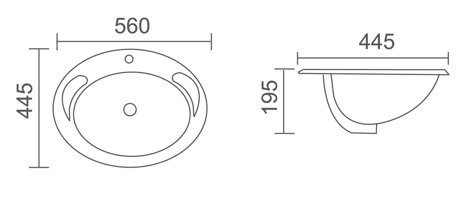 Zenmo Victoria Oval Inset Basin