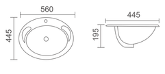 Zenmo Victoria Oval Inset Basin
