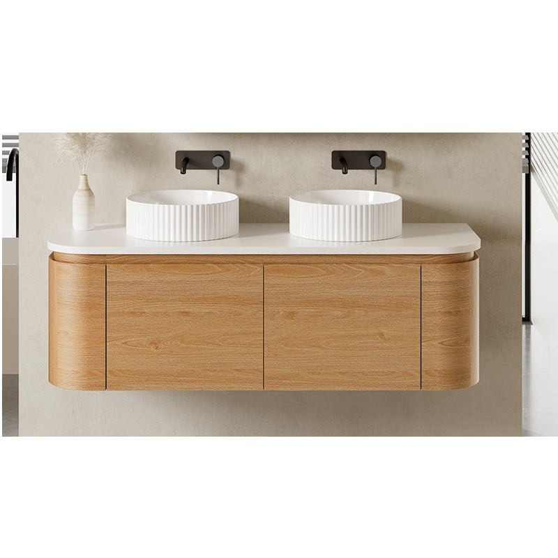 Zenmo Milan Wall Hung Vanity 1500mm White Stone Top (basin not included)