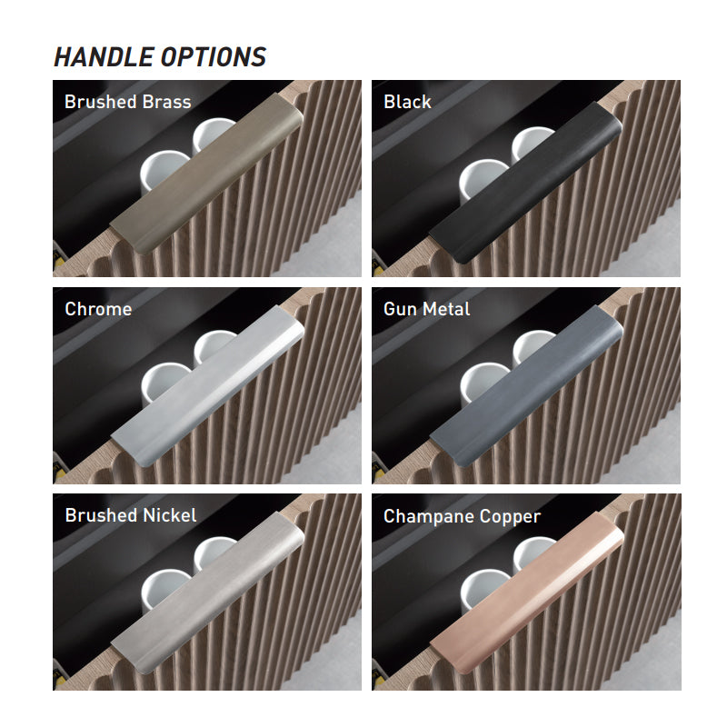 Zenmo Piaza Wall Hung Vanity 1200mm handle options