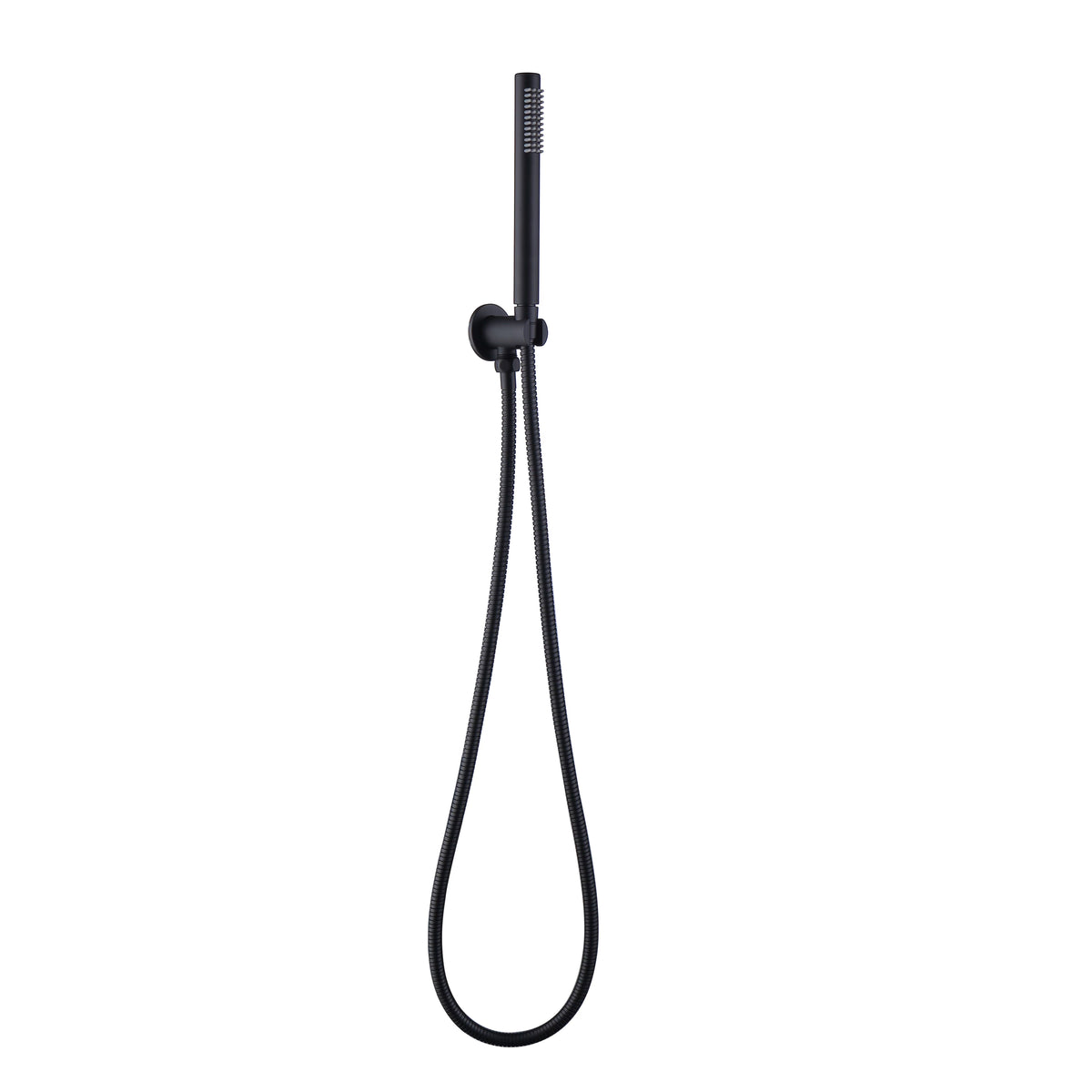 Zenmo Rainjet Hand Shower on Bracket with Metal Hose in Matte Black