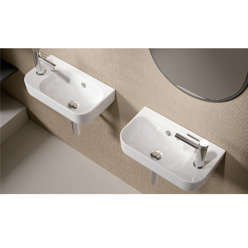 Zenmo Milan Wall Hung Basin Left Hand Tap Hole lifestyle