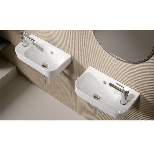 Zenmo Milan Wall Hung Basin Left Hand Tap Hole lifestyle