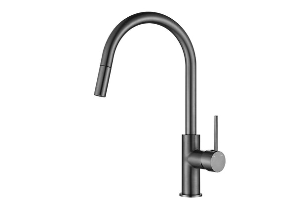 Bloom Pull Out Sink Mixer in Brushed Gunmetal