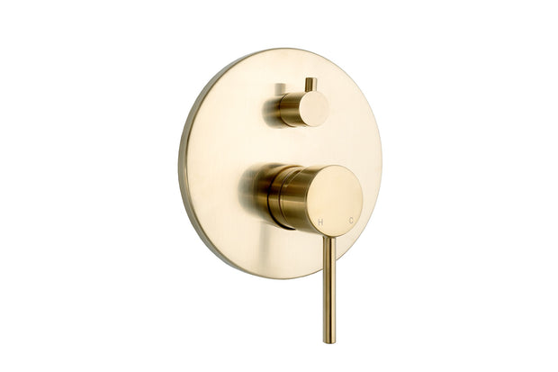 Bloom Shower Diverter in Light Brushed Brass